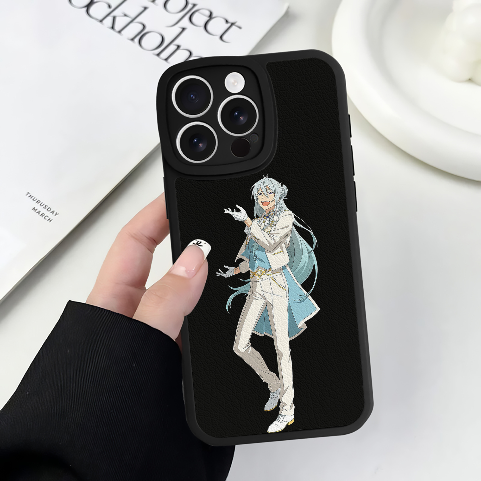 （画像用） あんさんぶるスターズ! Ensemble Stars 【iPhone 16シリーズ対応】シリコンスマホケース（レザー調） 材質：シリコン